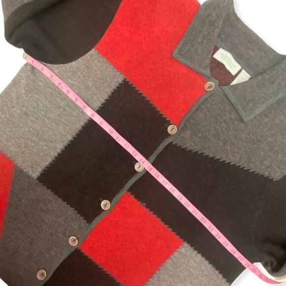 Elisabeth Liz Claiborne Wool Patchwork Coat - Picture 9 of 12